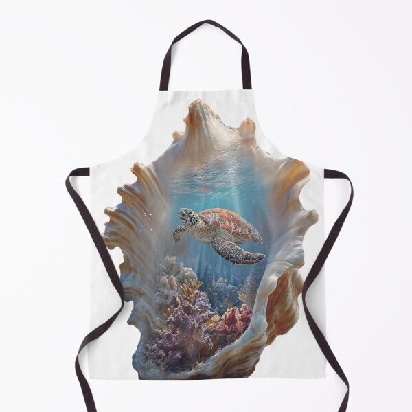 Item preview, Ocean Turtle in Seashell Coral Reef designed and sold by LC&LCPlatform.