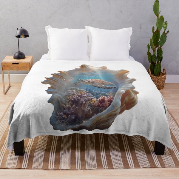 Item preview, Ocean Turtle in Seashell Coral Reef  designed and sold by LC&LCPlatform.