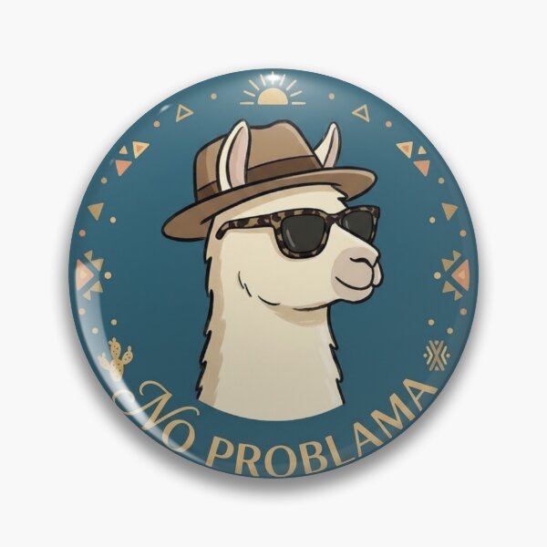 Item preview, No Problama Llama Trendy Southwest Sticker designed and sold by GozdeSoftChaos.