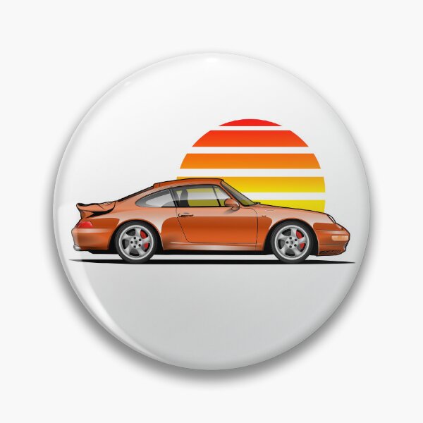 Item preview, Porsche 911 993 in Orange Color DIgital Handcraft Design designed and sold by Juan-Art-22.