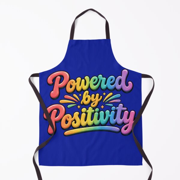 Item preview, Powered by Positivity Colorful Rainbow Slogan designed and sold by shorethings.