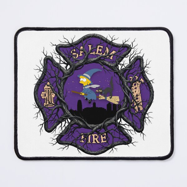Item preview, Spooky Branches Salem Fire Department (MA) x The Simpsons Lisa Simpson Witch designed and sold by Bee Bum Designs.