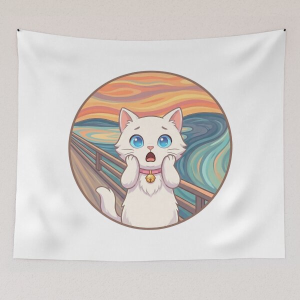 Item preview, Smilla Cat in The Scream – Art Parody designed and sold by 1smillaundfiete.