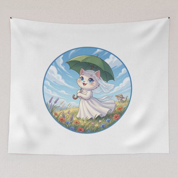 Item preview, Cat at Monet’s Walk – Impressionist Cat Art designed and sold by 1smillaundfiete.