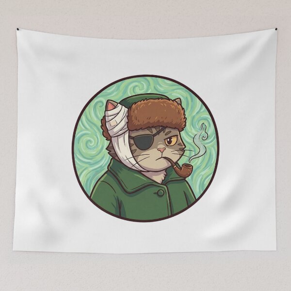 Item preview, Van Gogh Cat – Art Parody Portrait designed and sold by 1smillaundfiete.