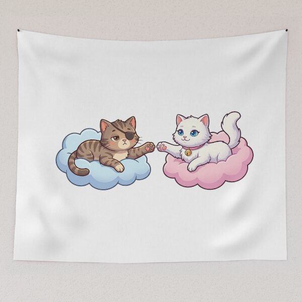 Artikelvorschau, Cloud Cats – Cute Friendship Cat Art entworfen und verkauft von 1smillaundfiete.