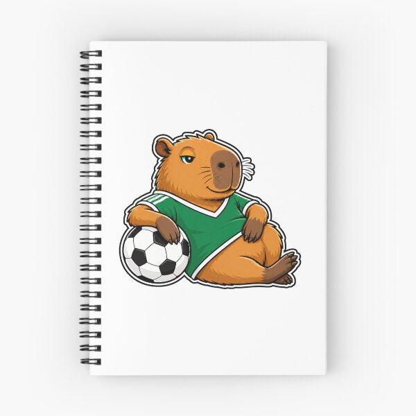 Item preview, Divertido capibara aficionado al fútbol, adorable amante de los deportes animales. designed and sold by WeirdlyMild.