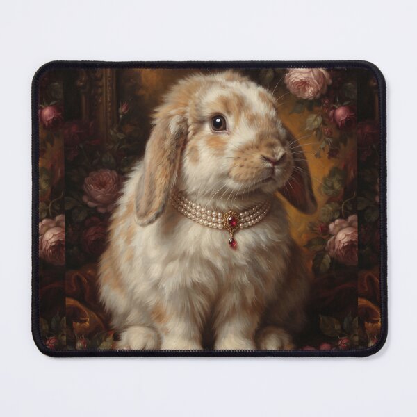Item preview, Noble Lop Rabbit with Ruby Pearl Choker designed and sold by Real Beast Art.