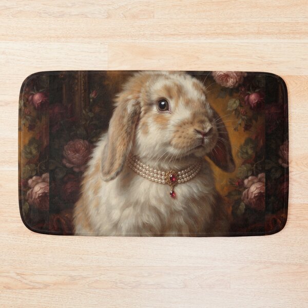 Item preview, Noble Lop Rabbit with Ruby Pearl Choker designed and sold by Real Beast Art.