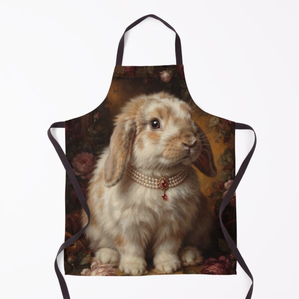 Item preview, Noble Lop Rabbit with Ruby Pearl Choker designed and sold by Real Beast Art.