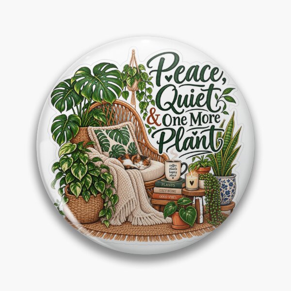 Item preview, Peace, Quiet & One More Plant – Cozy Plant Lover designed and sold by CottageGardenCo.