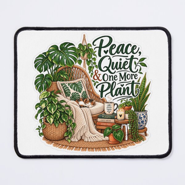 Item preview, Peace, Quiet & One More Plant – Cozy Plant Lover designed and sold by CottageGardenCo.