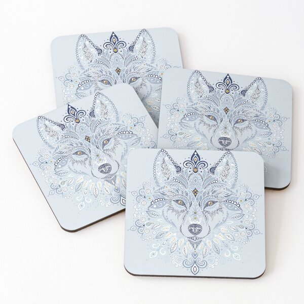 Item preview, Elegant White Wolf Mandala Portrait designed and sold by Paolo-Bandal.