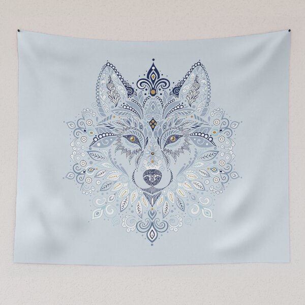 Item preview, Elegant White Wolf Mandala Portrait designed and sold by Paolo-Bandal.