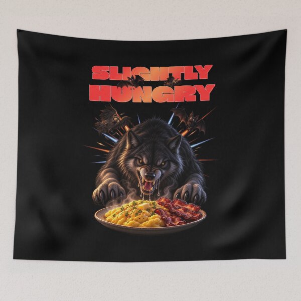 Item preview, Slightly Hungry - Funny Hungry Wolf Breakfast designed and sold by Marthers.