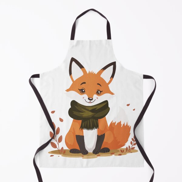 Item preview, Cozy Fox with Scarf Illustration designed and sold by DinaArtStudio.
