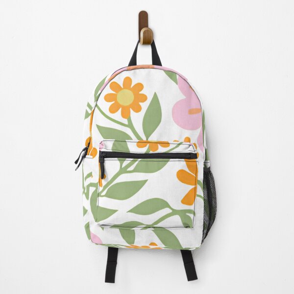 Item preview, Cute Pastel Orange Daisy & Sage Green Floral Seamless Pattern designed and sold by LuxocaDesigns24.