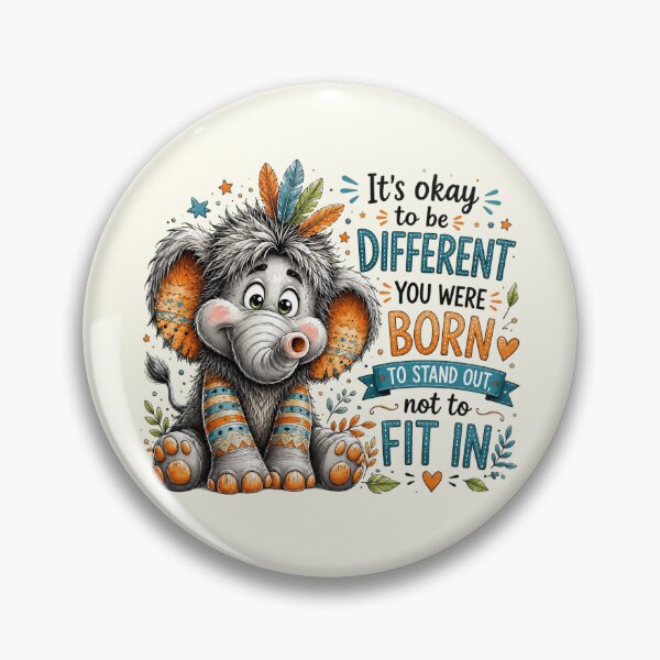 Item preview, Born To Stand Out Elephant - Cute Sarcastic Ironic Meme Art designed and sold by FrescoDesign.