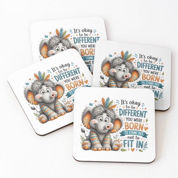 Item preview, Born To Stand Out Elephant - Cute Sarcastic Ironic Meme Art designed and sold by FrescoDesign.