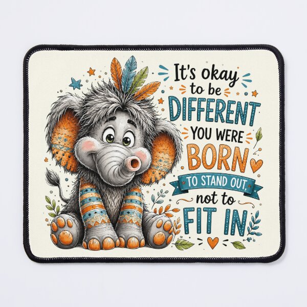 Item preview, Born To Stand Out Elephant - Cute Sarcastic Ironic Meme Art designed and sold by FrescoDesign.