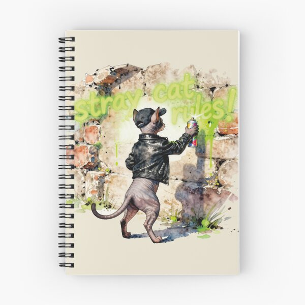 Item preview, Watercolor Sphynx Cat Graffiti Street Art Rules designed and sold by WildArtIT.