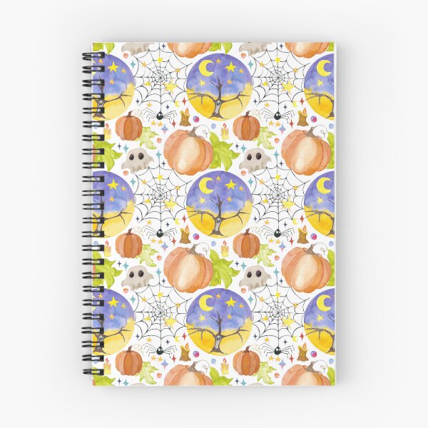 Item preview, Cute Watercolor Halloween Seamless Pattern with Pumpkins, Ghosts, and Spooky Moon designed and sold by SvitlanaSolo.