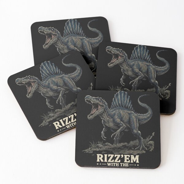 Item preview, Rizz'em With The Dino'tism Dinosaur Meme Neurodiversity Pun designed and sold by w66aboo.