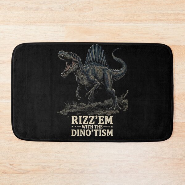 Item preview, Rizz'em With The Dino'tism Dinosaur Meme Neurodiversity Pun designed and sold by w66aboo.
