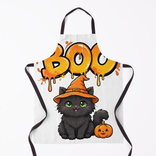 Item preview, Halloween Graffiti Black Cat BOO Pumpkin designed and sold by Surviving Monday Club.