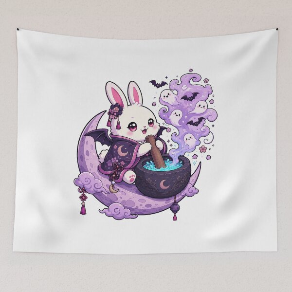 Item preview, Pastel Goth Witchy Bunny Cauldron Moon Magic designed and sold by chattsuede.