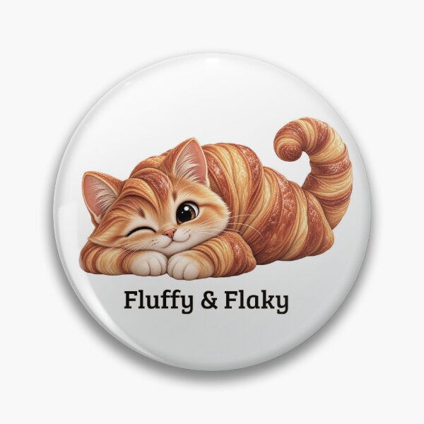 Item preview, Cute Cat Croissant – Fluffy & Flaky designed and sold by Butterfly  Effect.