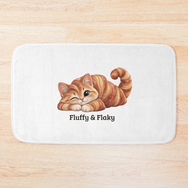 Item preview, Cute Cat Croissant – Fluffy & Flaky designed and sold by Butterfly  Effect.