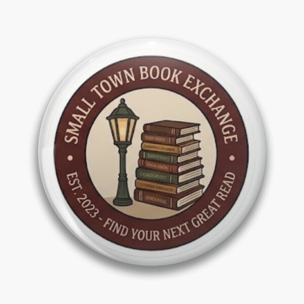 Item preview, Small Town Book Exchange Vintage Badge designed and sold by Wardapotomus.
