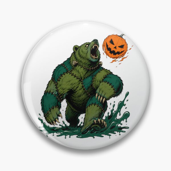 Item preview, Frankenstein Monster Grizzly Bear Spooky Halloween Horror designed and sold by chattsuede.