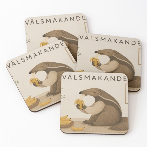 Item preview, Hygge Anteater & Banana "DELICIOUS" designed and sold by NickWhittleArt.