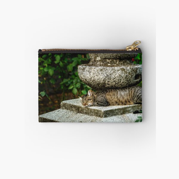 Item preview, Sleepy Tabby Cat on Stone Pedestal designed and sold by Rabee Khalil Photography.
