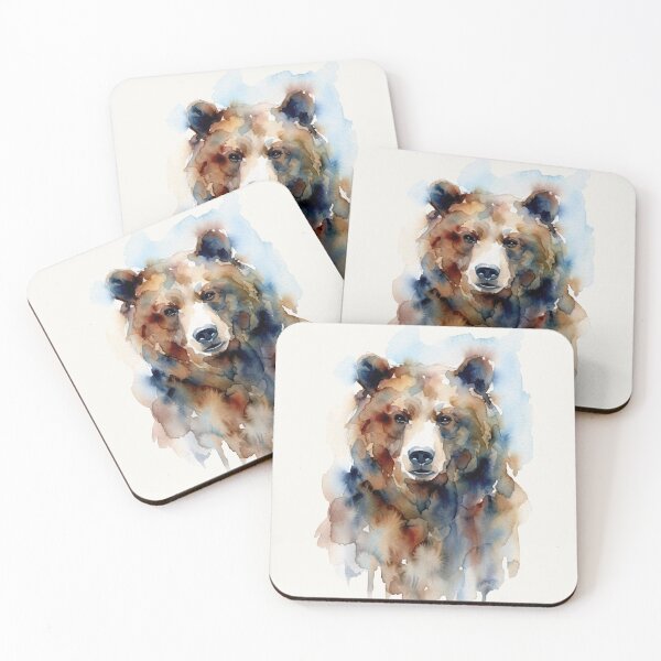 Item preview, Bear Watercolor, Frontal Gaze designed and sold by caracatita75.