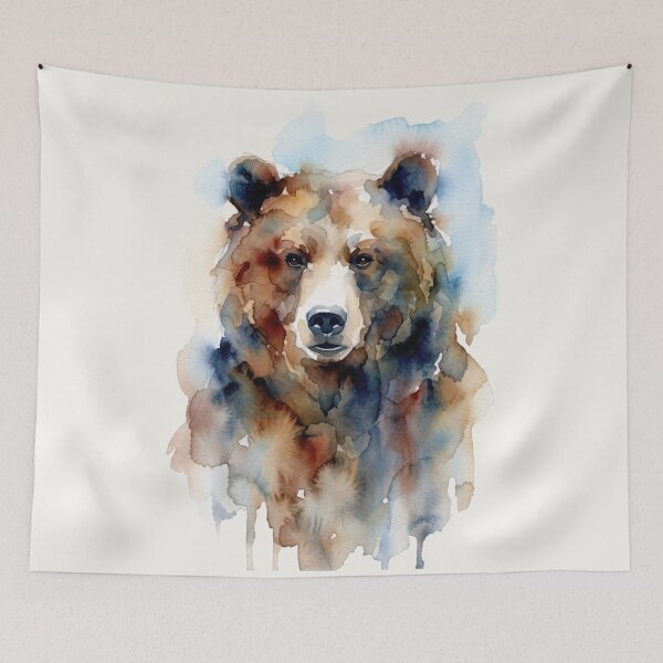 Item preview, Bear Watercolor, Frontal Gaze designed and sold by caracatita75.