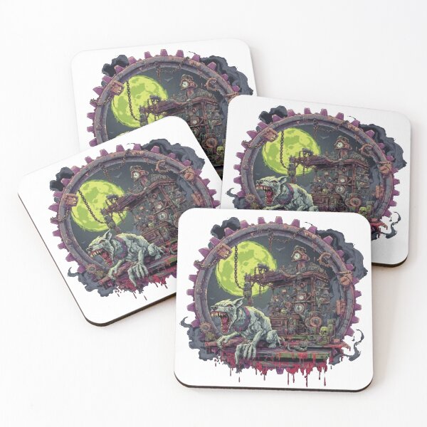 Item preview, TOCOCLAWS Clockwork Hellhound Graphic - Industrial Gothic Dark Fantasy Art designed and sold by TOCOCLAWS.