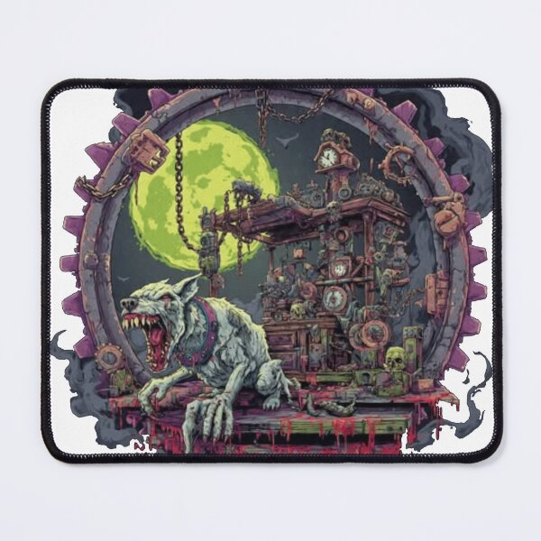 Item preview, TOCOCLAWS Clockwork Hellhound Graphic - Industrial Gothic Dark Fantasy Art designed and sold by TOCOCLAWS.