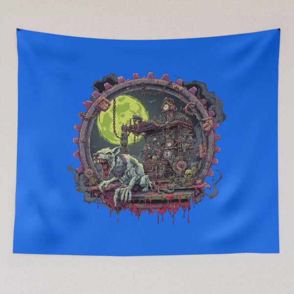 Item preview, TOCOCLAWS Clockwork Hellhound Graphic - Industrial Gothic Dark Fantasy Art designed and sold by TOCOCLAWS.