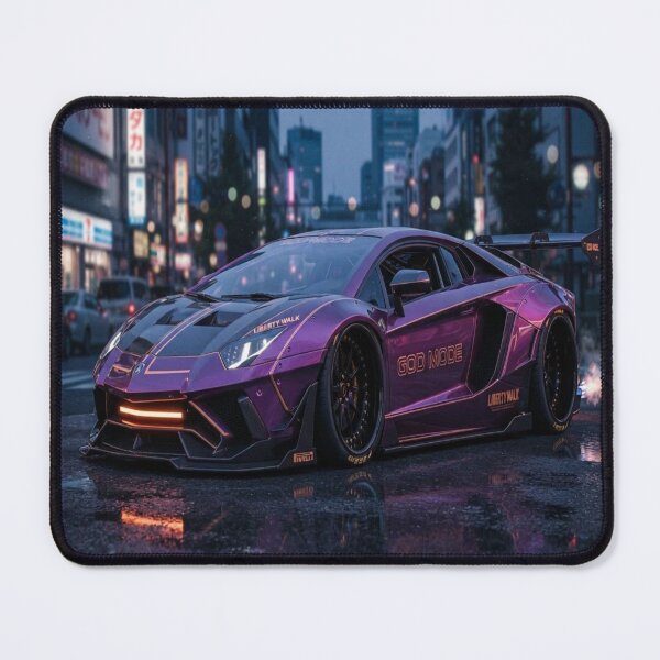 Item preview, Cyberpunk Pink Aventador - Neo Tokyo Night Rider designed and sold by JMAVILA ART.