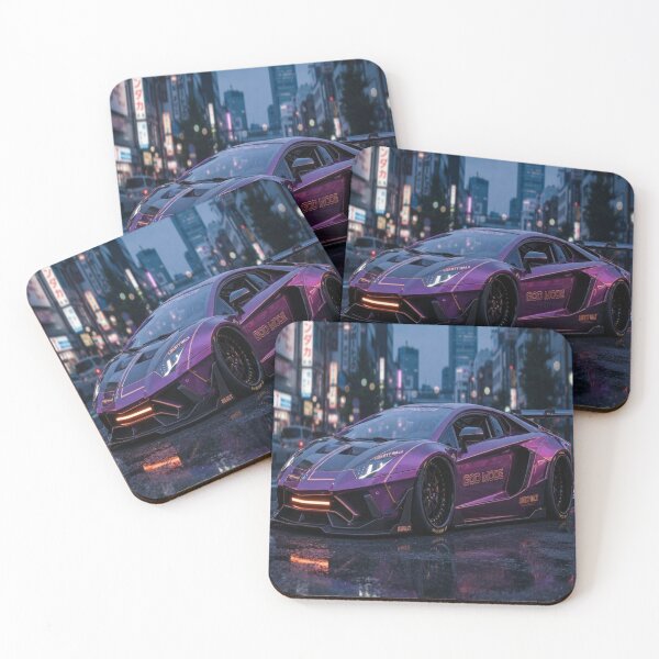 Item preview, Cyberpunk Pink Aventador - Neo Tokyo Night Rider designed and sold by JMAVILA ART.