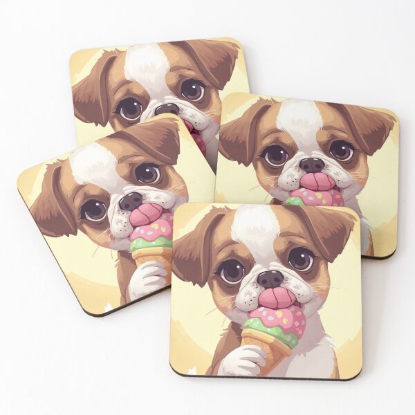 Item preview, Cute Puppy Eating Ice Cream Cone designed and sold by bakosshops.