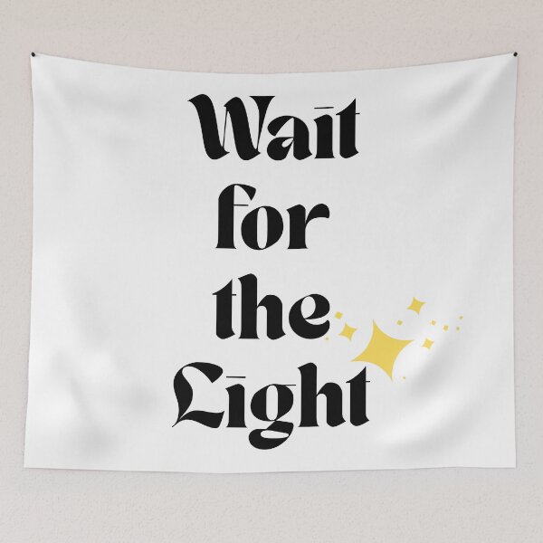 Item preview, Wait For The Light Retro Inspirational Quote Sparkle designed and sold by LensDyn™.