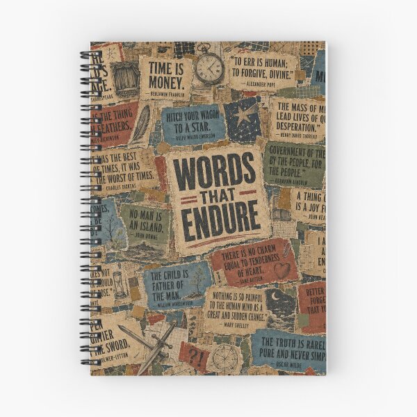 Item preview, Famous Quotes Vintage Paper Collage designed and sold by Qenlo.