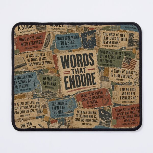 Item preview, Famous Quotes Vintage Paper Collage designed and sold by Qenlo.