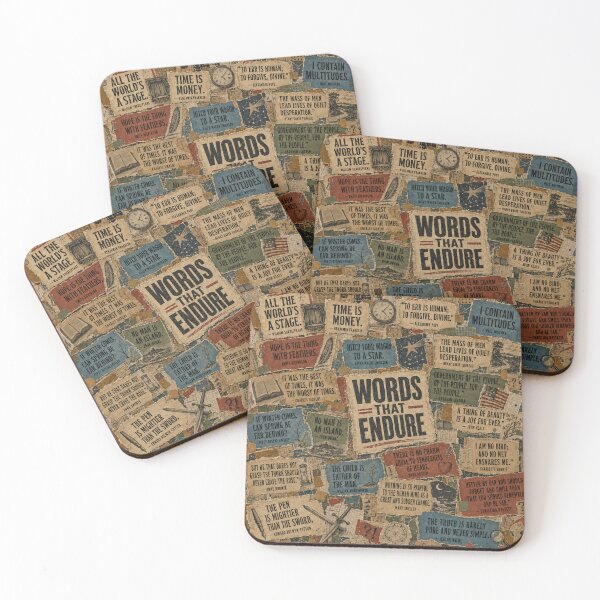 Item preview, Famous Quotes Vintage Paper Collage designed and sold by Qenlo.
