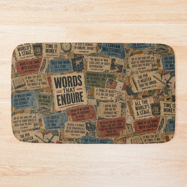 Item preview, Famous Quotes Vintage Paper Collage designed and sold by Qenlo.