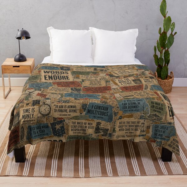 Item preview, Famous Quotes Vintage Paper Collage designed and sold by Qenlo.